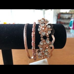 Pink And Silver Bracelet Set NEW